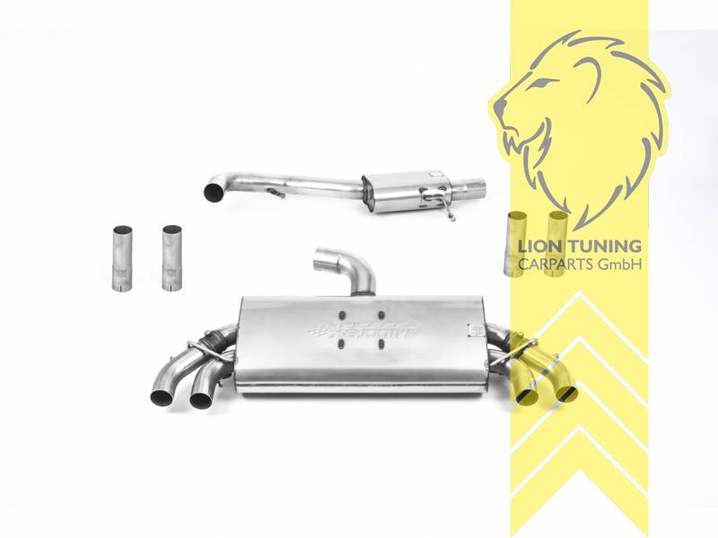 76 mm (3 Zoll), 2 x 100 mm, Endrohr duplex, 100 mm, Edelstahl poliert, nur passend für Fahrzeuge mit OPF, Edelstahl, Eintragungsfrei / mit ABE