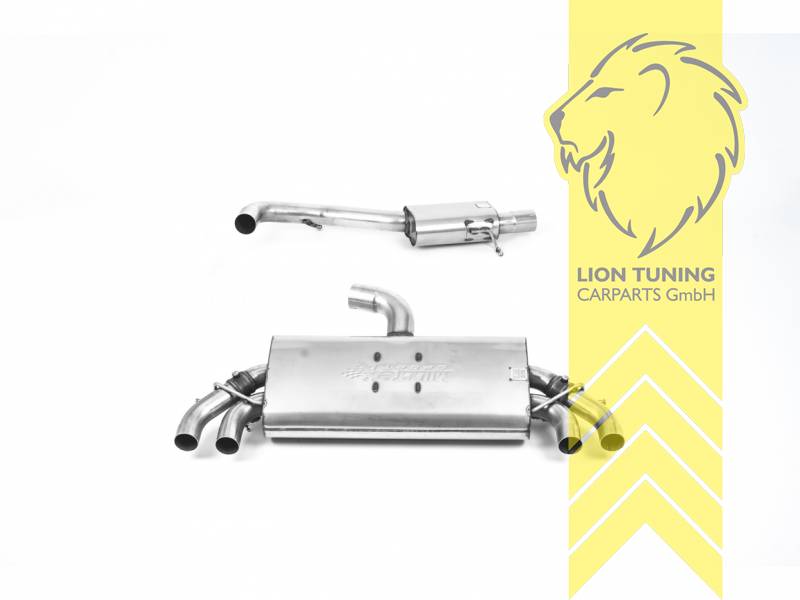 76 mm (3 Zoll), 2x 104 x 80 mm, Endrohr duplex, 104x80mm, Edelstahl schwarz lackiert (Cerakote), Edelstahl, Eintragungsfrei / mit ABE