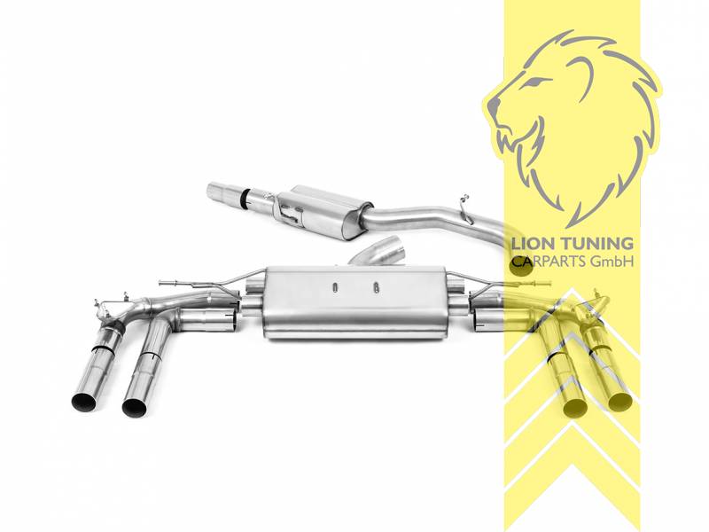 80 mm (3,15 Zoll), 2 x 118 x 83 mm, Endrohr duplex, 118x83mm, Edelstahl poliert, Titan geflämmt, nur passend für Fahrzeuge mit OPF, Edelstahl, Eintragungsfrei / mit ABE