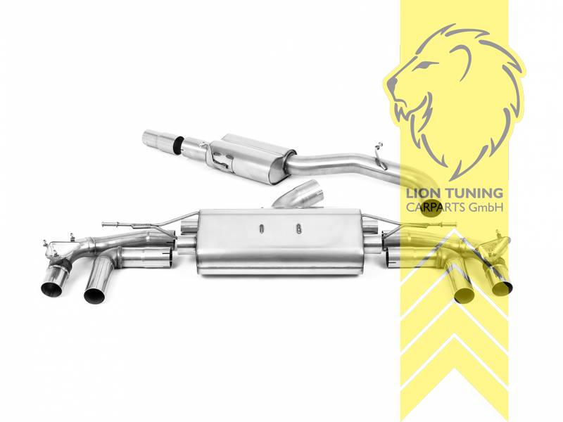 80 mm (3,15 Zoll), 2 x 118 x 83 mm, Endrohr duplex, 118x83mm, Edelstahl schwarz lackiert (Cerakote), nur passend für Fahrzeuge mit OPF, Edelstahl, Eintragungsfrei / mit ABE