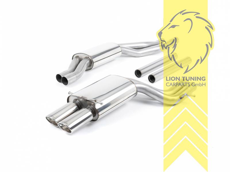 63 mm (2,5 Zoll), 2 x 90mm, Endrohr doppel, 90mm, Edelstahl poliert, Edelstahl, Eintragungsfrei / mit ABE