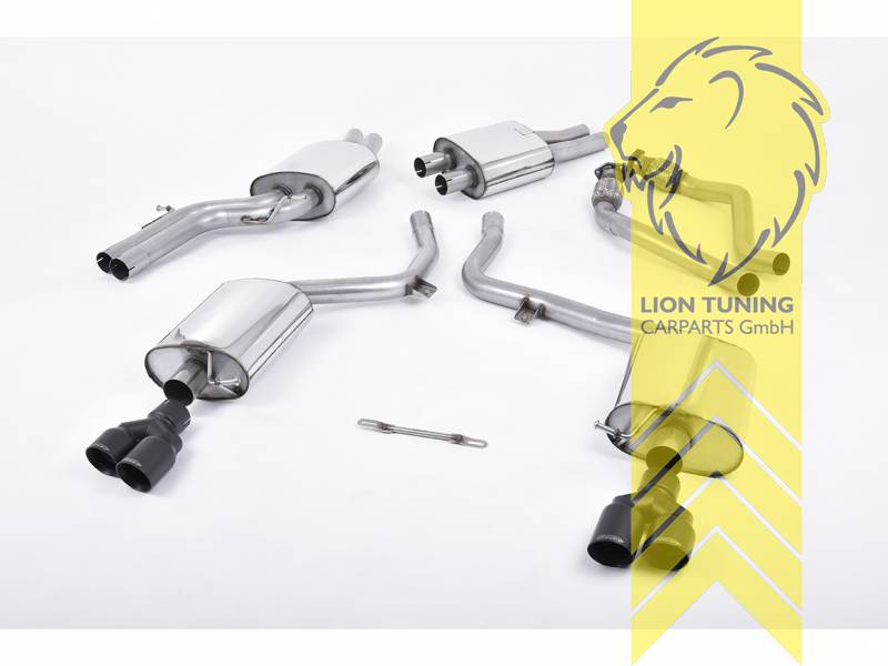 60 mm (2,35 Zoll), 2 x 80mm, Endrohr duplex, 80mm, Edelstahl poliert, Edelstahl schwarz lackiert (Cerakote), Edelstahl, Eintragungsfrei / mit ABE