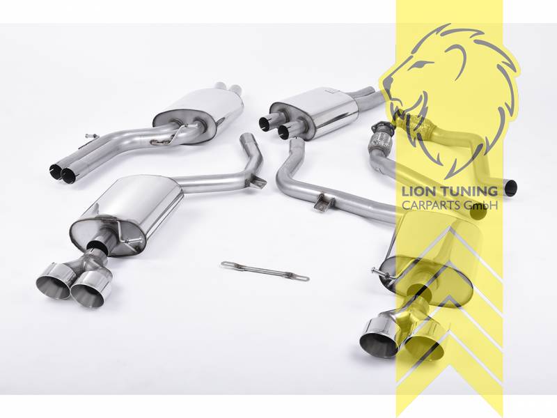 60 mm (2,35 Zoll), 2 x 100 mm, Endrohr duplex, 100 mm, Edelstahl poliert, Edelstahl, Eintragungsfrei / mit ABE