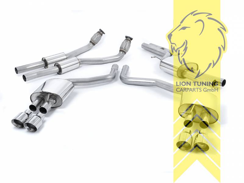 70 mm (2,75 Zoll), 2 x 100 mm, Endrohr duplex, 100 mm, Edelstahl poliert, Edelstahl, Eintragungsfrei / mit ABE