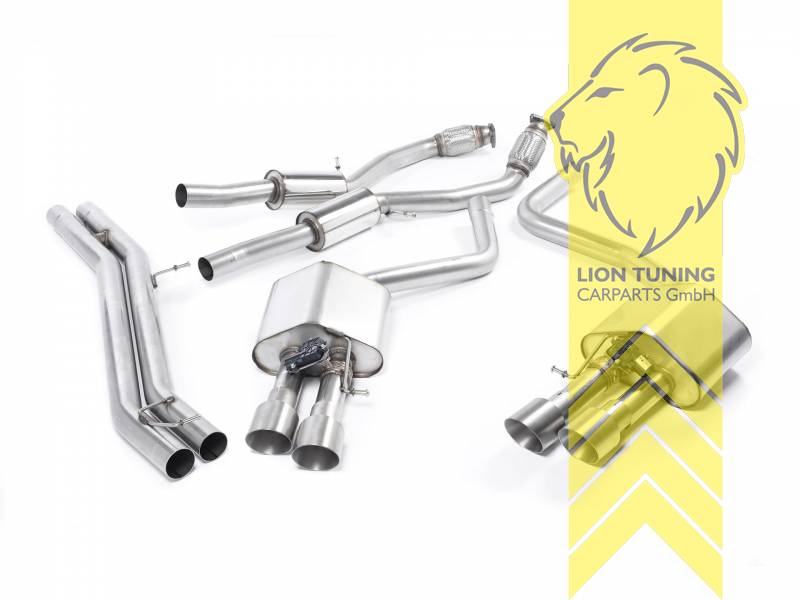 70 mm (2,75 Zoll), 2 x 100 mm, Endrohr duplex, 100 mm, Titan, Edelstahl, Eintragungsfrei / mit ABE