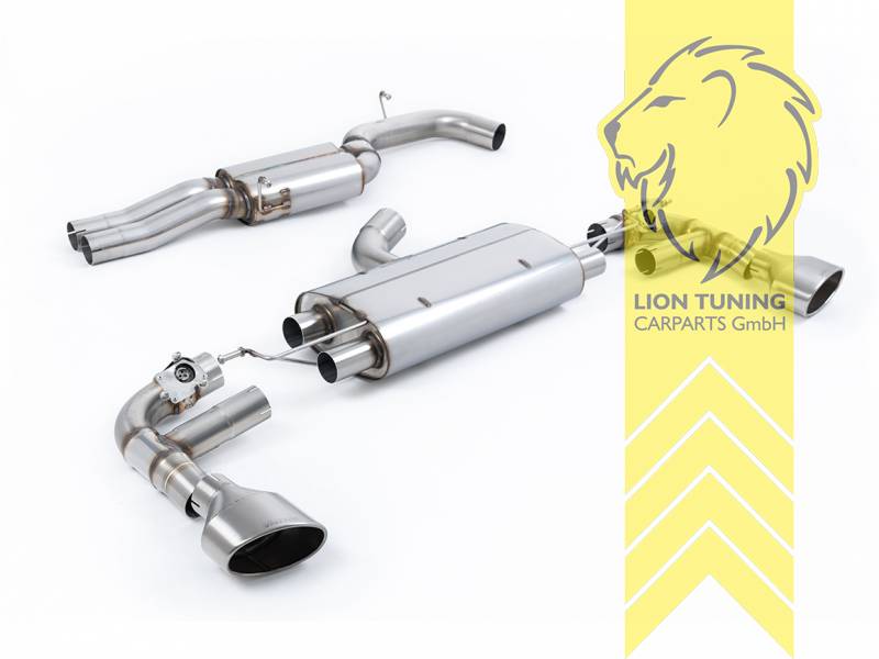 80 mm (3,15 Zoll), 1x 170x107mm, Endrohr duplex, 170 x 107 mm, Titan, nur passend für Fahrzeuge mit OPF, Edelstahl, Eintragungsfrei / mit ABE