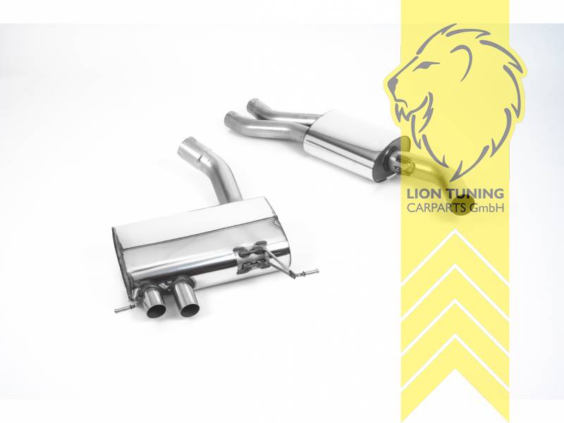 63 mm (2,5 Zoll), 2 x 80mm, Endrohr doppel, 80mm, Edelstahl poliert, Edelstahl, Eintragungsfrei / mit ABE