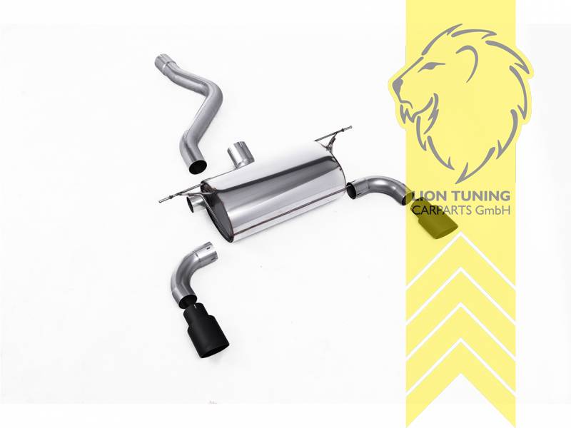 76 mm (3 Zoll), 1 x 90mm, Endrohr duplex, 90mm, Edelstahl schwarz lackiert (Cerakote), nicht passend für xDrive, Edelstahl, Eintragungsfrei / mit ABE