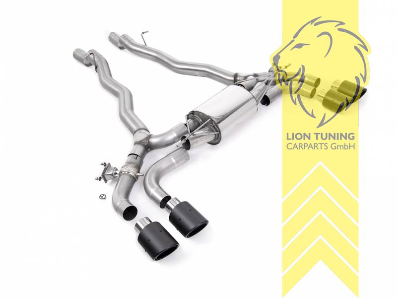 80 mm (3,15 Zoll), 2 x 100 mm, Endrohr duplex, 100 mm, Carbon, nur passend für Fahrzeuge mit OPF, Edelstahl, Eintragungsfrei / mit ABE