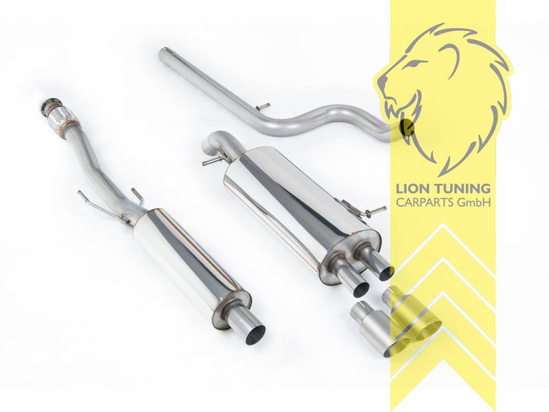 63 mm (2,5 Zoll), 2 x 80mm, Endrohr doppel, 80mm, Titan, Edelstahl, Eintragungsfrei / mit ABE