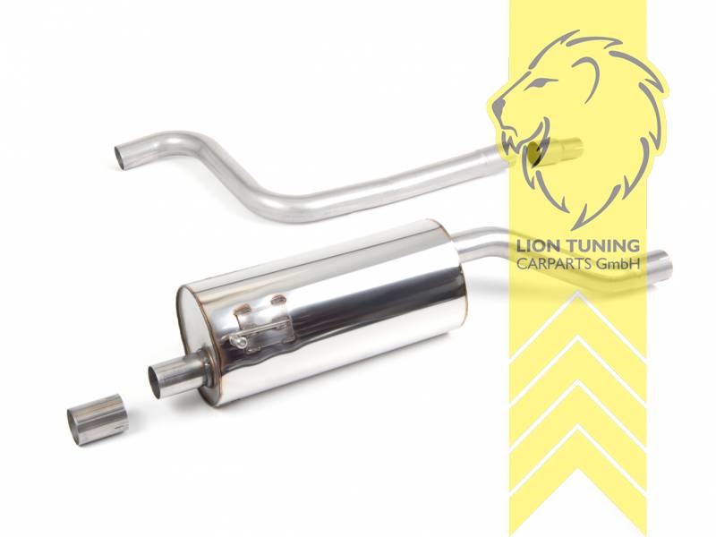 60 mm (2,35 Zoll), 2 x 90mm, Endrohr doppel, 90mm, Edelstahl poliert, nur passend für Fahrzeuge mit OPF, Edelstahl, Eintragungsfrei / mit ABE