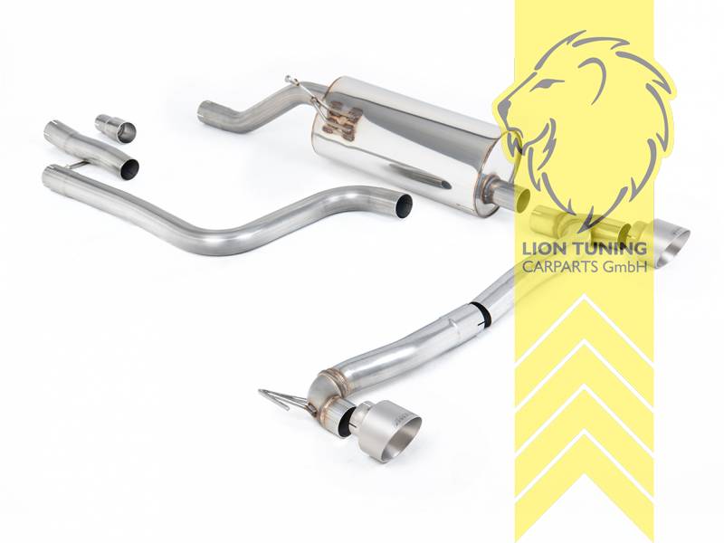 nur passend mit Duplex Heckansatz, 60 mm (2,35 Zoll), 1 x 100mm, Endrohr duplex, 100 mm, Titan, nur passend für Fahrzeuge mit OPF, Edelstahl, Eintragungsfrei / mit ABE