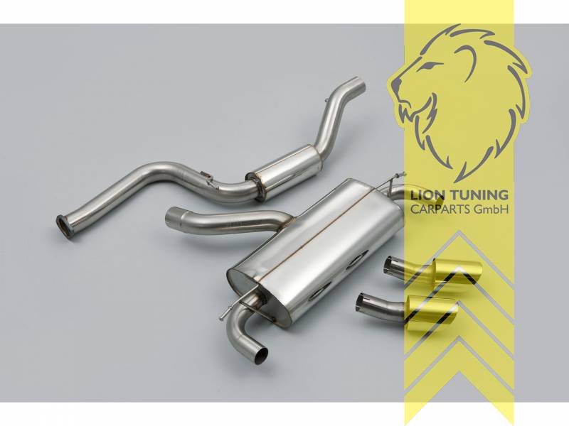76 mm (3 Zoll), 1 x 115mm, Endrohr duplex, 115 mm, Edelstahl poliert, Edelstahl, Eintragungsfrei / mit ABE