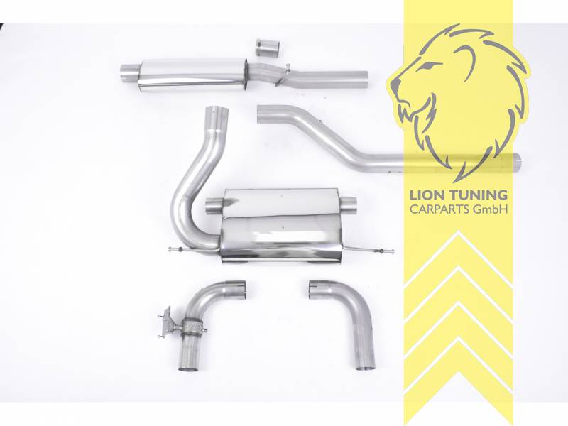 76 mm (3 Zoll), 1 x 115mm, Endrohr duplex, 115 mm, Carbon, Edelstahl, Eintragungsfrei / mit ABE