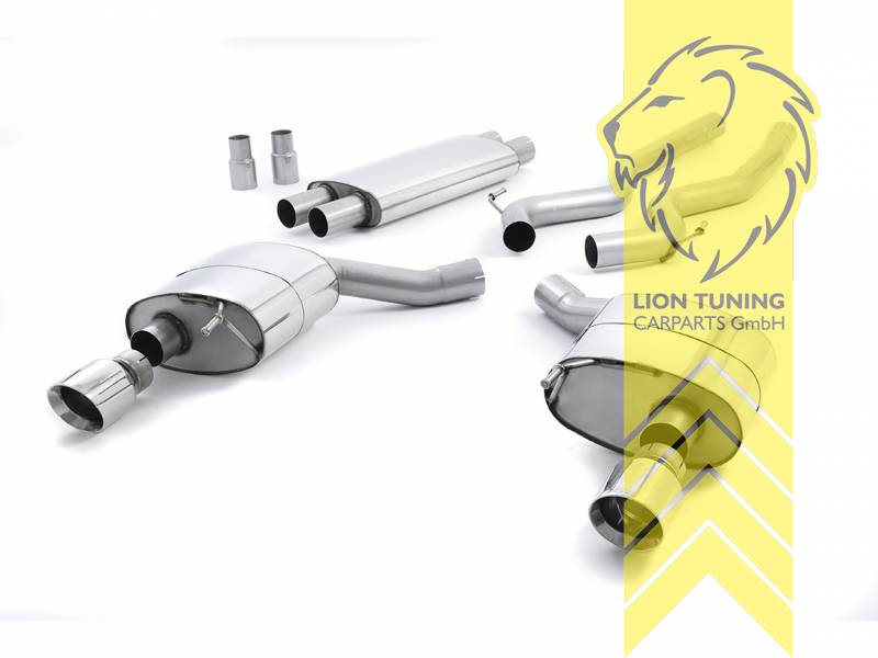 70 mm (2,75 Zoll), 1 x 100mm, Endrohr duplex, 100 mm, Edelstahl poliert, Edelstahl, Eintragungsfrei / mit ABE