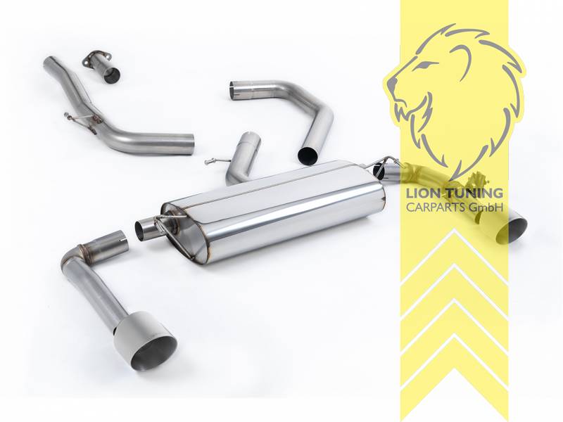 76 mm (3 Zoll), 1 x 115mm, Endrohr duplex, 115 mm, Titan, nur passend für Fahrzeuge mit OPF, Edelstahl, Eintragungsfrei / mit ABE