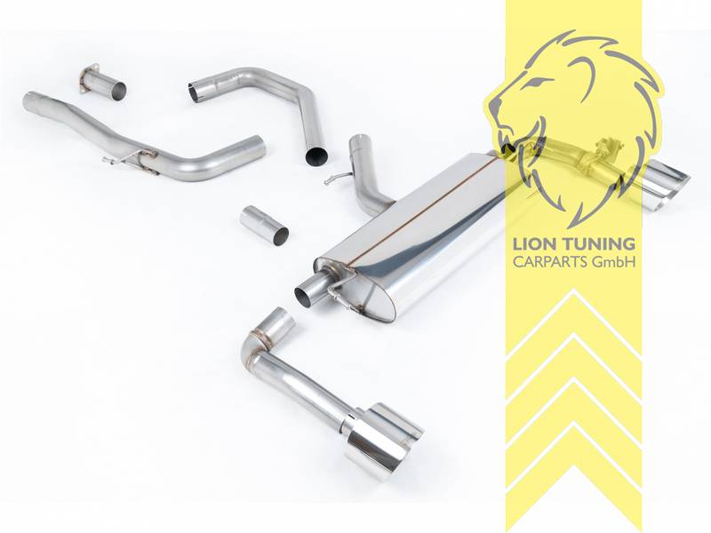76 mm (3 Zoll), 1 x 139 mm, Endrohr duplex, 139mm, Edelstahl poliert, nur passend für Fahrzeuge mit OPF, Edelstahl, Eintragungsfrei / mit ABE