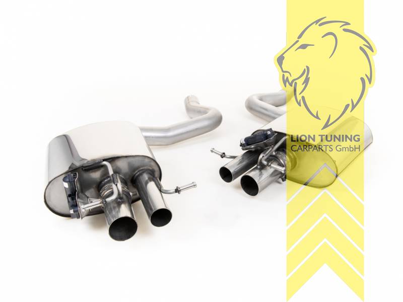 70 mm (2,75 Zoll), original Endrohr Blende wird übernommen, für Fahrzeuge mit werksseitiger Klappensteuerung, Edelstahl, Eintragungsfrei / mit ABE