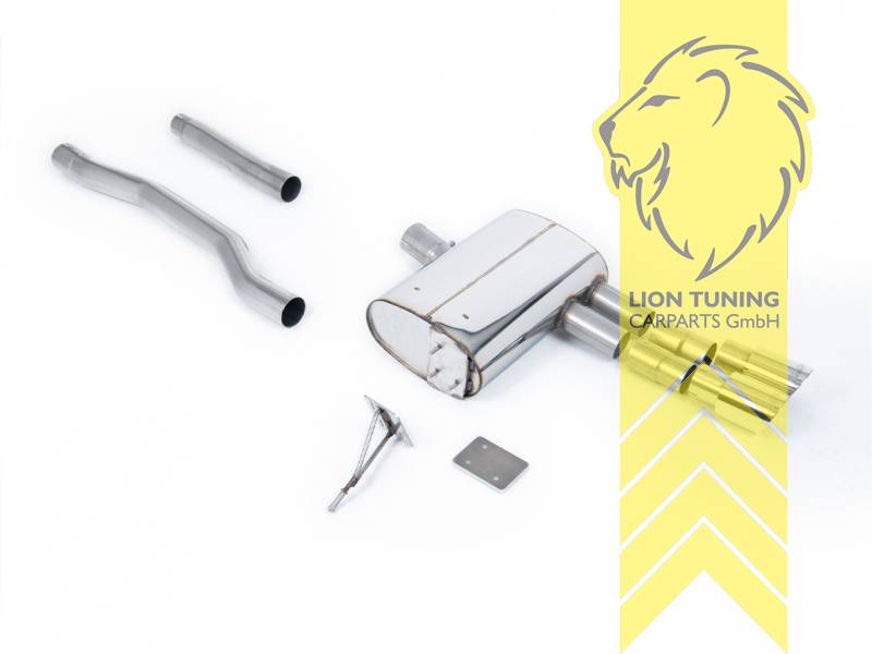 70 mm (2,75 Zoll), 2 x 90mm, Endrohr doppel, 90mm, Edelstahl poliert, nur passend für Fahrzeuge mit OPF, Edelstahl, Eintragungsfrei / mit ABE