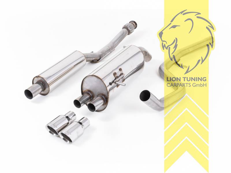 63 mm (2,5 Zoll), 2 x 80mm, Endrohr doppel, 80mm, Edelstahl poliert, Edelstahl, Eintragungsfrei / mit ABE