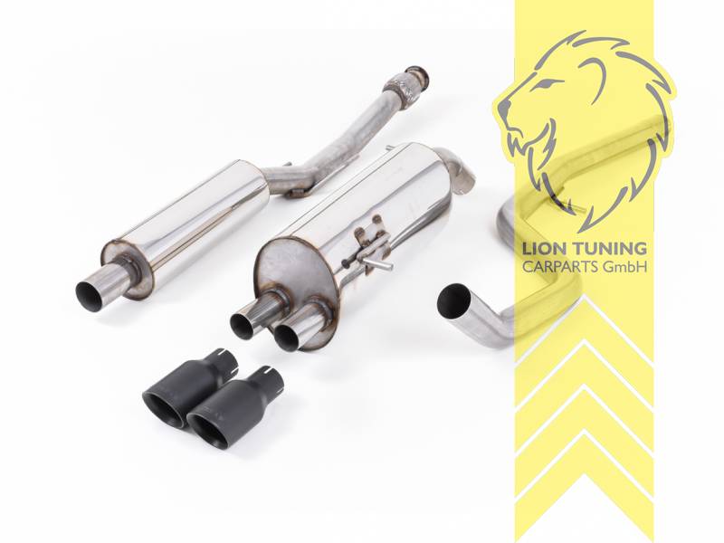 63 mm (2,5 Zoll), 2 x 80mm, Endrohr doppel, 80mm, Edelstahl schwarz lackiert (Cerakote), Edelstahl, Eintragungsfrei / mit ABE