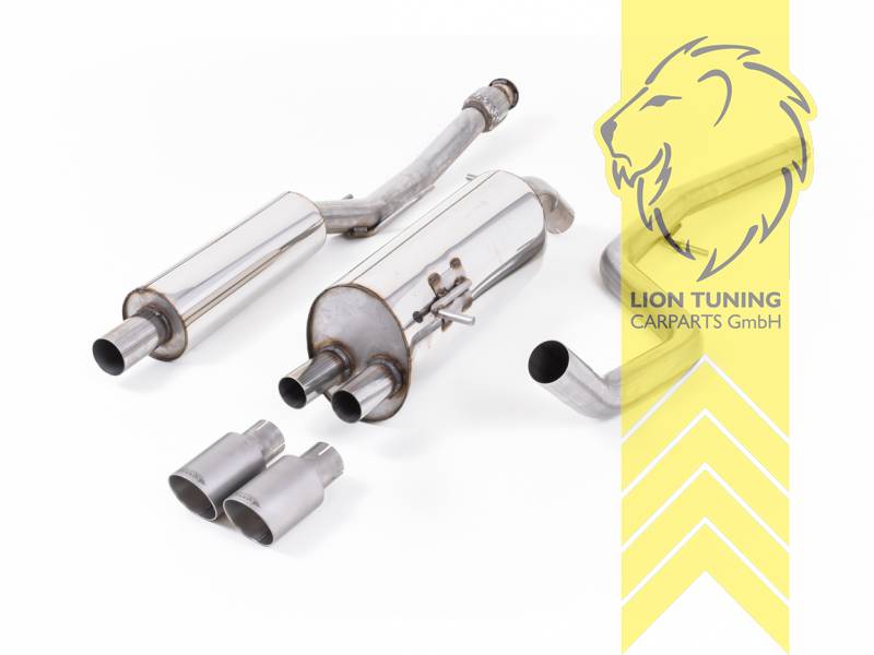 63 mm (2,5 Zoll), 2 x 80mm, Endrohr doppel, 80mm, Titan, Edelstahl, Eintragungsfrei / mit ABE