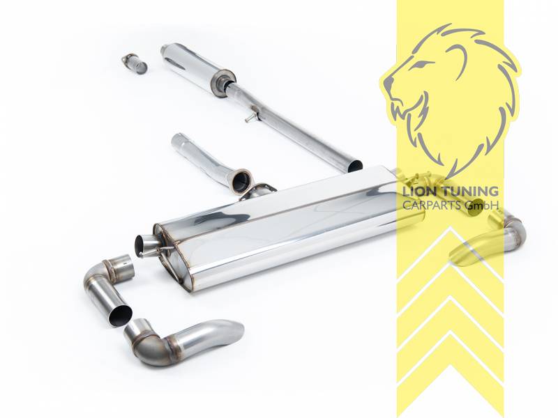 70 mm (2,75 Zoll), original Endrohr Blende wird übernommen, Endrohr duplex, nur passend für Fahrzeuge mit OPF, Edelstahl, Eintragungsfrei / mit ABE