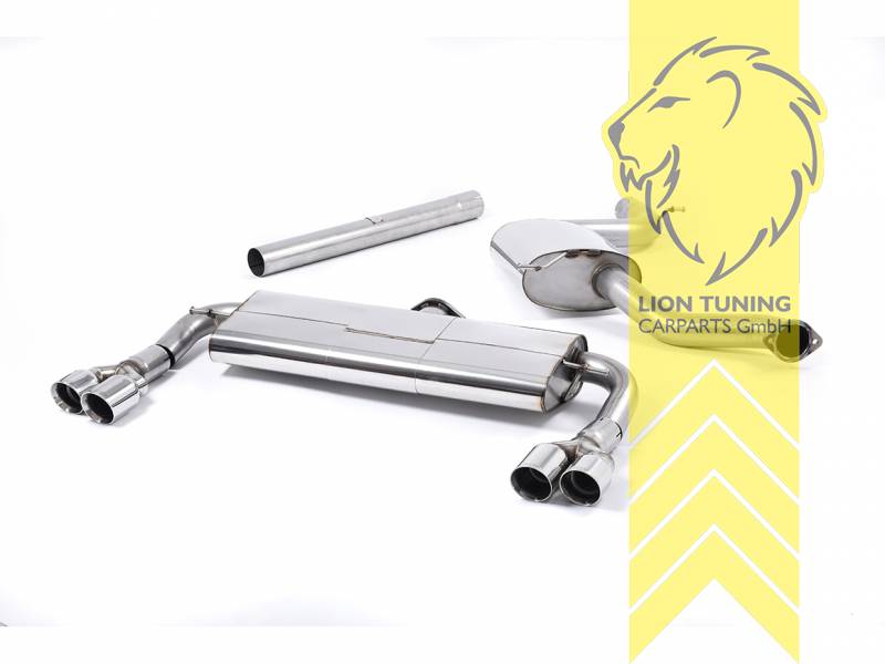 76 mm (3 Zoll), 2 x 80mm, Endrohr duplex, 80mm, Edelstahl poliert, Edelstahl, Eintragungsfrei / mit ABE