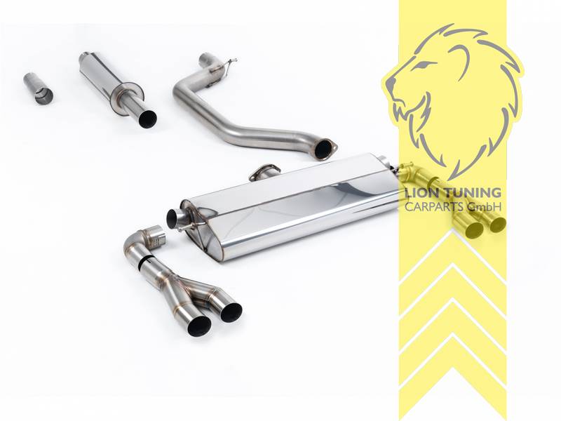 80 mm (3,15 Zoll), original Endrohr Blende wird übernommen, Endrohr duplex, Edelstahl, Eintragungsfrei / mit ABE