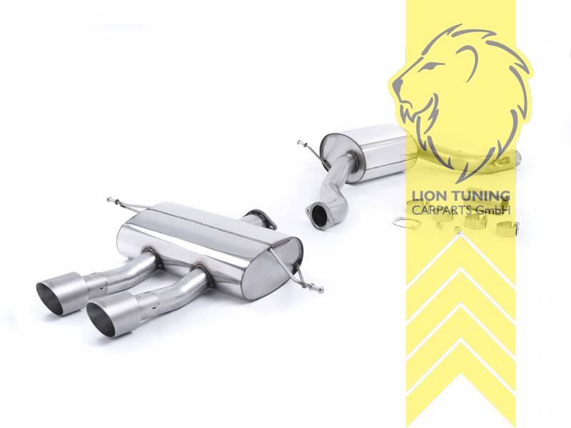 ECE Gutachten nur mit Einschränkungen gültig. Bitte vor der Bestellung Kontakt aufnehmen, 76 mm (3 Zoll), 2 x 100 mm, Endrohr doppel, 100 mm, Titan, Edelstahl, Eintragungsfrei / mit ABE