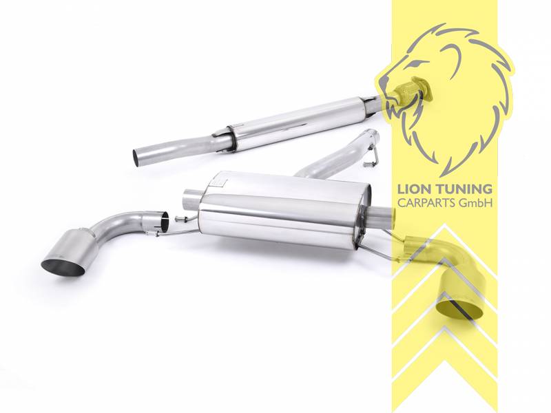 63 mm (2,5 Zoll), 1 x 115mm, Endrohr duplex, 115 mm, Titan, Edelstahl, Eintragungsfrei / mit ABE