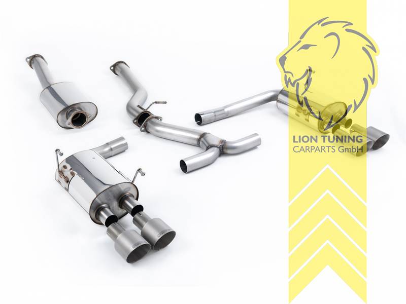 76 mm (3 Zoll), 2 x 100 mm, Endrohr duplex, 100 mm, Titan, Edelstahl, Eintragungsfrei / mit ABE