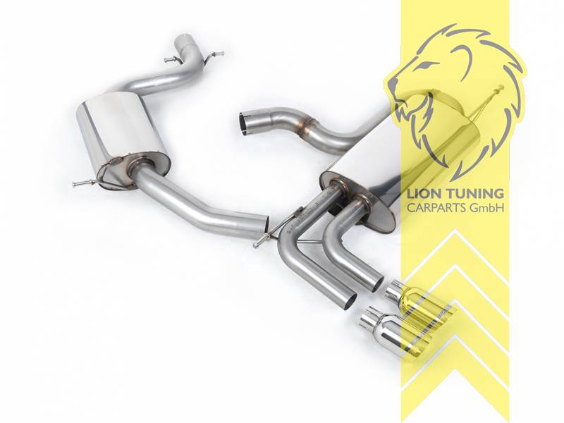 70 mm (2,75 Zoll), 2 x 80mm, Endrohr doppel, 80mm, Edelstahl poliert, Edelstahl, Eintragungsfrei / mit ABE