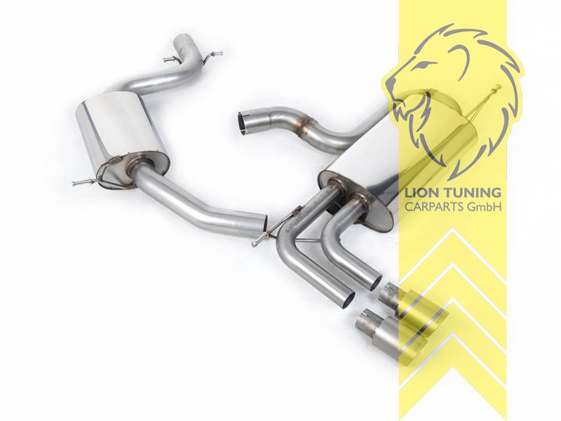 70 mm (2,75 Zoll), 2 x 80mm, Endrohr doppel, 80mm, Titan, Edelstahl, Eintragungsfrei / mit ABE