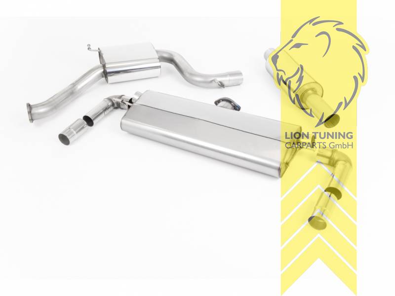 76 mm (3 Zoll), 1 x 100mm, Endrohr duplex, 100 mm, Edelstahl schwarz lackiert (Cerakote), nicht passend für Fahrzeuge mit OPF, Edelstahl, Eintragungsfrei / mit ABE