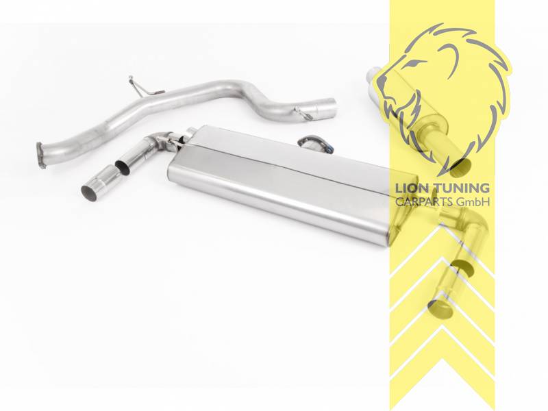 76 mm (3 Zoll), 1 x 100mm, Endrohr duplex, 100 mm, Titan, nur passend für Fahrzeuge mit OPF, Edelstahl, Eintragungsfrei / mit ABE