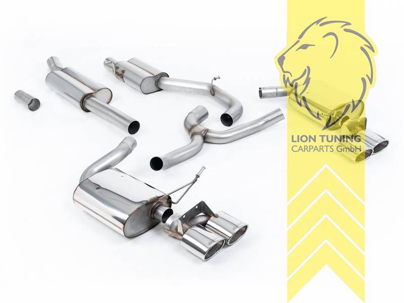 76 mm (3 Zoll), 2 x 118 x 83 mm, Endrohr duplex, 118x83mm, Edelstahl poliert, nicht passend für Fahrzeuge mit OPF, Edelstahl, Eintragungsfrei / mit ABE