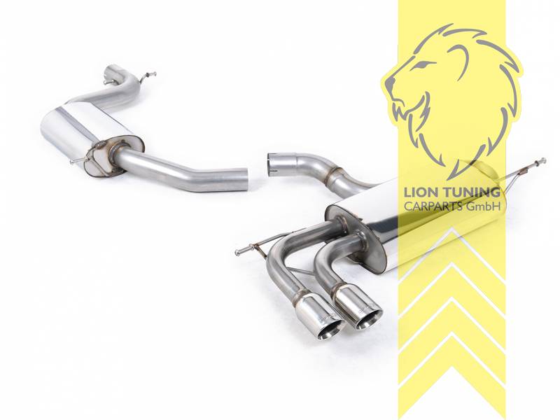 70 mm (2,75 Zoll), 2 x 80mm, Endrohr doppel, 80mm, Edelstahl poliert, Edelstahl, Eintragungsfrei / mit ABE