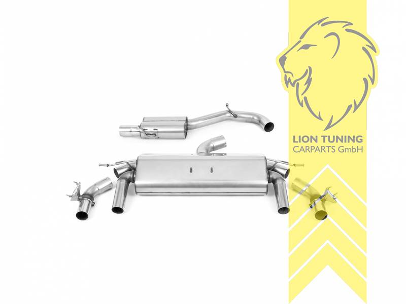 76 mm (3 Zoll), 1 x 100mm, Endrohr duplex, 100 mm, Edelstahl poliert, nur passend bei MQB EVO Modellen, Edelstahl, Eintragungsfrei / mit ABE