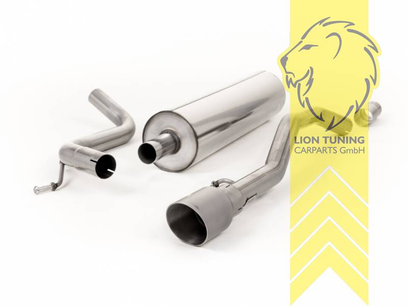 50mm, 1 x 90mm, Endrohr single, 90mm, Titan, Edelstahl, Eintragungsfrei / mit ABE