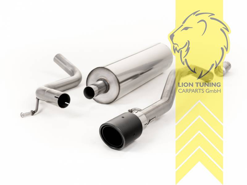 50mm, 1 x 90mm, Endrohr single, 90mm, Carbon, Edelstahl, Eintragungsfrei / mit ABE