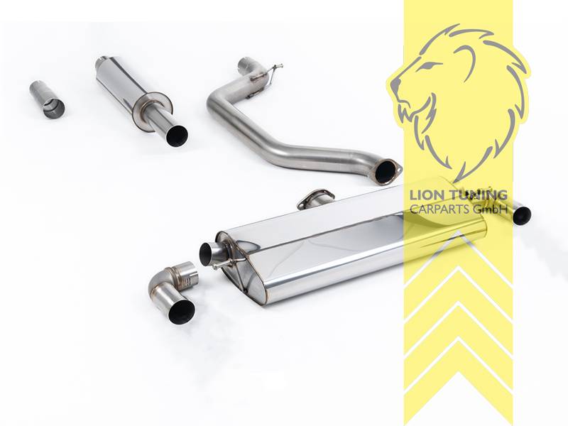 80 mm (3,15 Zoll), 1 x 115mm, Endrohr duplex, 115 mm, Edelstahl poliert, nur passend für Fahrzeuge mit OPF, Edelstahl, Eintragungsfrei / mit ABE