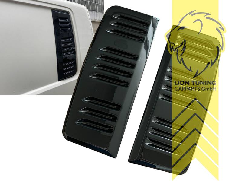 nur passend für Bus mit langem Radstrand / Langversion, schwarz matt, nur passend für Transporter, nicht passend für Fensterbus, ABS Kunststoff, Eintragungsfrei / keine Eintragung nötig