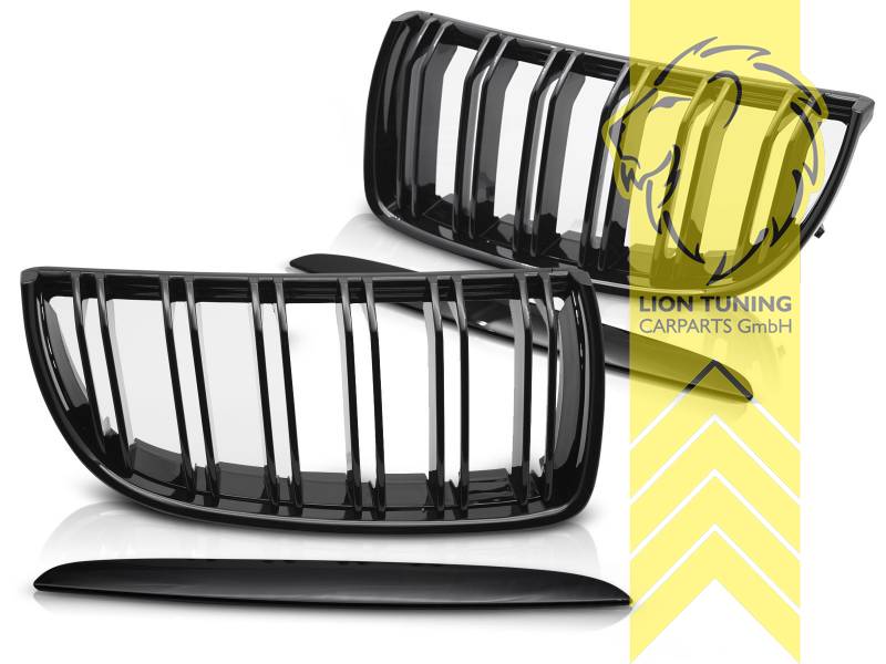 Doppelsteg, schwarz glänzend, ABS Kunststoff, Eintragungsfrei / als Ersatzteil verwendbar