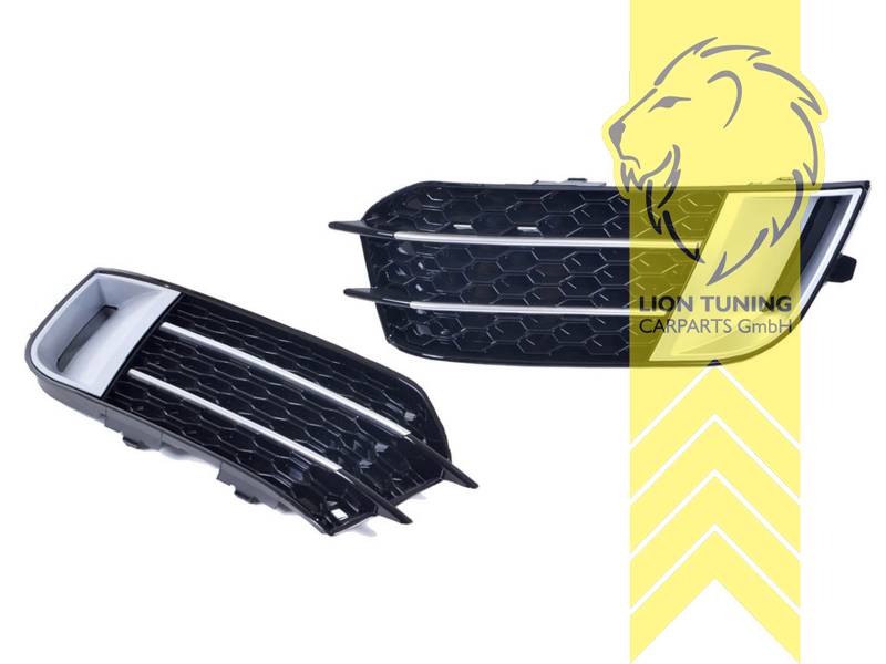 schwarz glänzend, silber, nicht passend für S-Line, PP Kunststoff, Eintragungsfrei / als Ersatzteil verwendbar