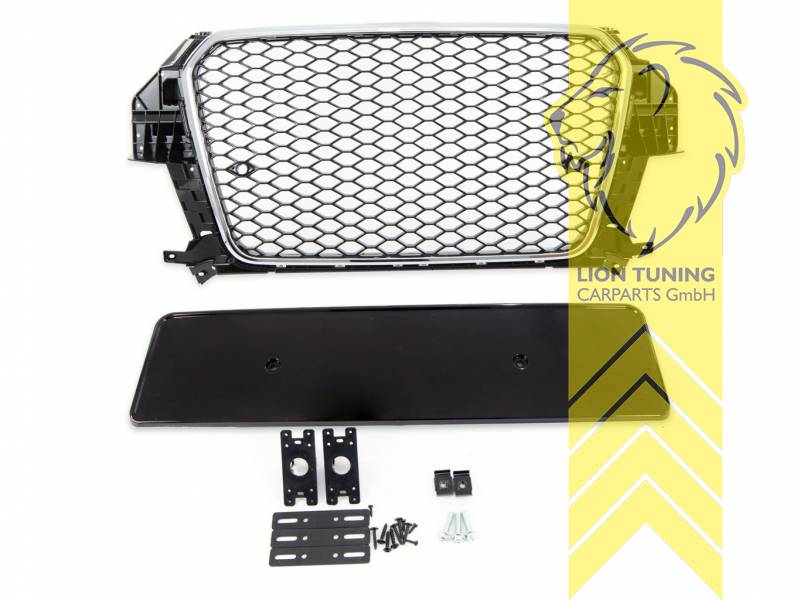 schwarz glänzend, chrom, ABS Kunststoff, für Fahrzeuge mit PDC, Eintragungsfrei / als Ersatzteil verwendbar