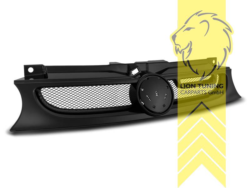 mit Emblemaufnahme, schwarz matt, ABS Kunststoff, Aluminium, Eintragungsfrei / keine Eintragung nötig