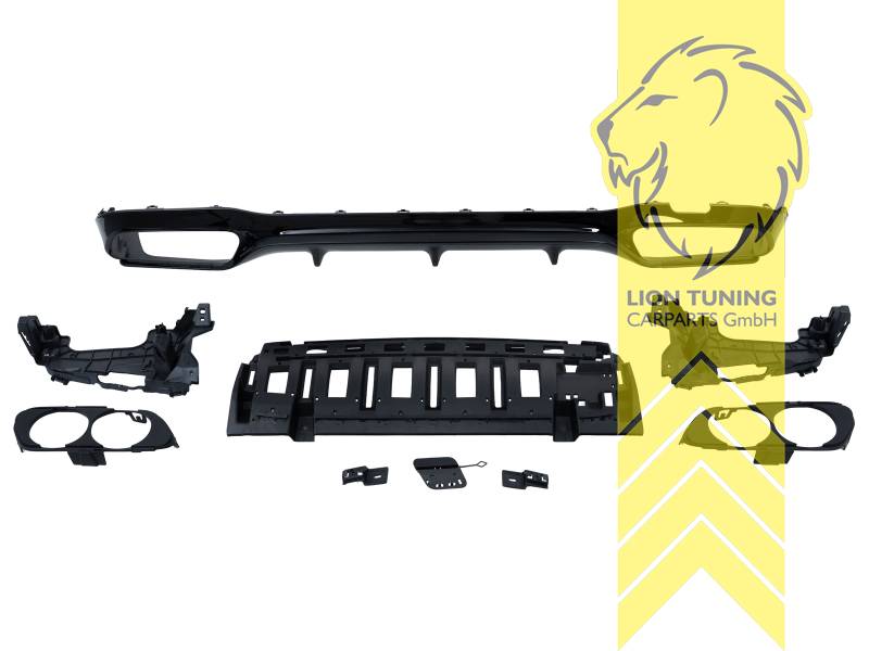 links und rechts, schwarz glänzend, nur passend für AMG LINE!, nur passend für AMG Line Stoßstange, ABS Kunststoff, Eintragungsfrei / als Ersatzteil verwendbar