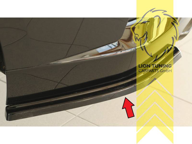 links Doppelrohr, schwarz glänzend, nur passend für Fahrzeuge mit M-Paket, nur passend für M240i mit eckigen Endrohren, ABS Kunststoff, Eintragungsfrei / mit ABE