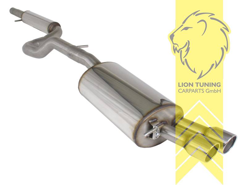 2 x 76mm SR-Design, Rund, nicht für Quattro, bei Modellen ohne V6 Spoiler muss die Stoßstange bearbeitet werden!, Edelstahl, Eintragungsfrei / mit ABE